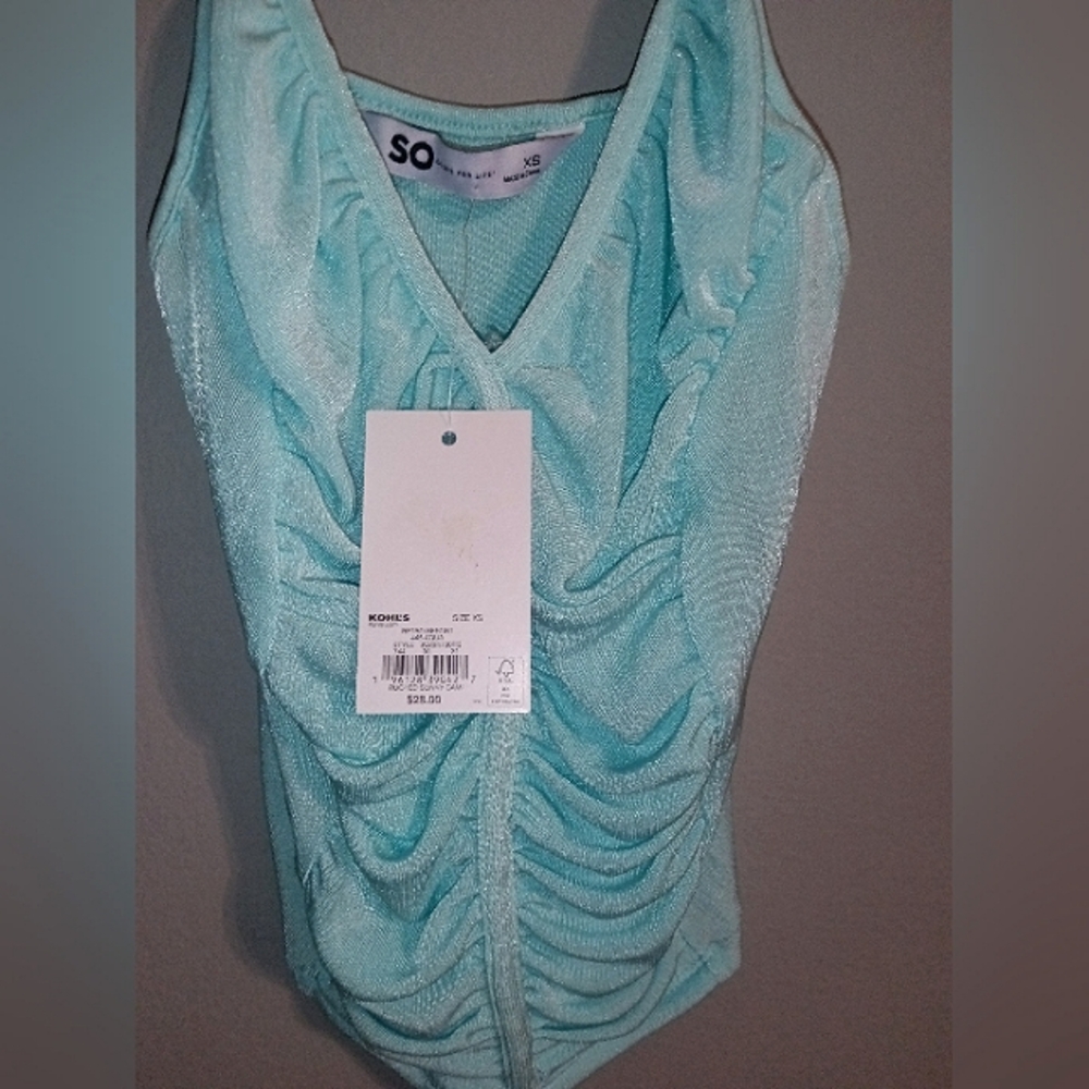 Aqua blue blouse